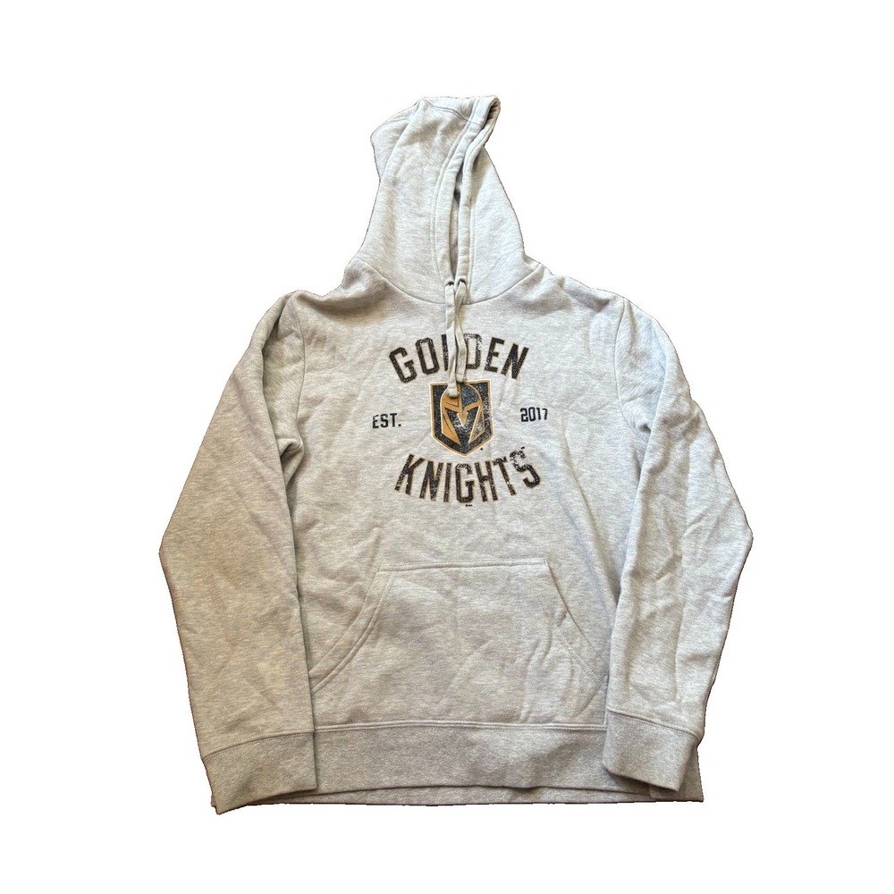 Gray Las Vegas Golden Knights Hooded Sweatshirt Hoodie Men's Large Fanatics